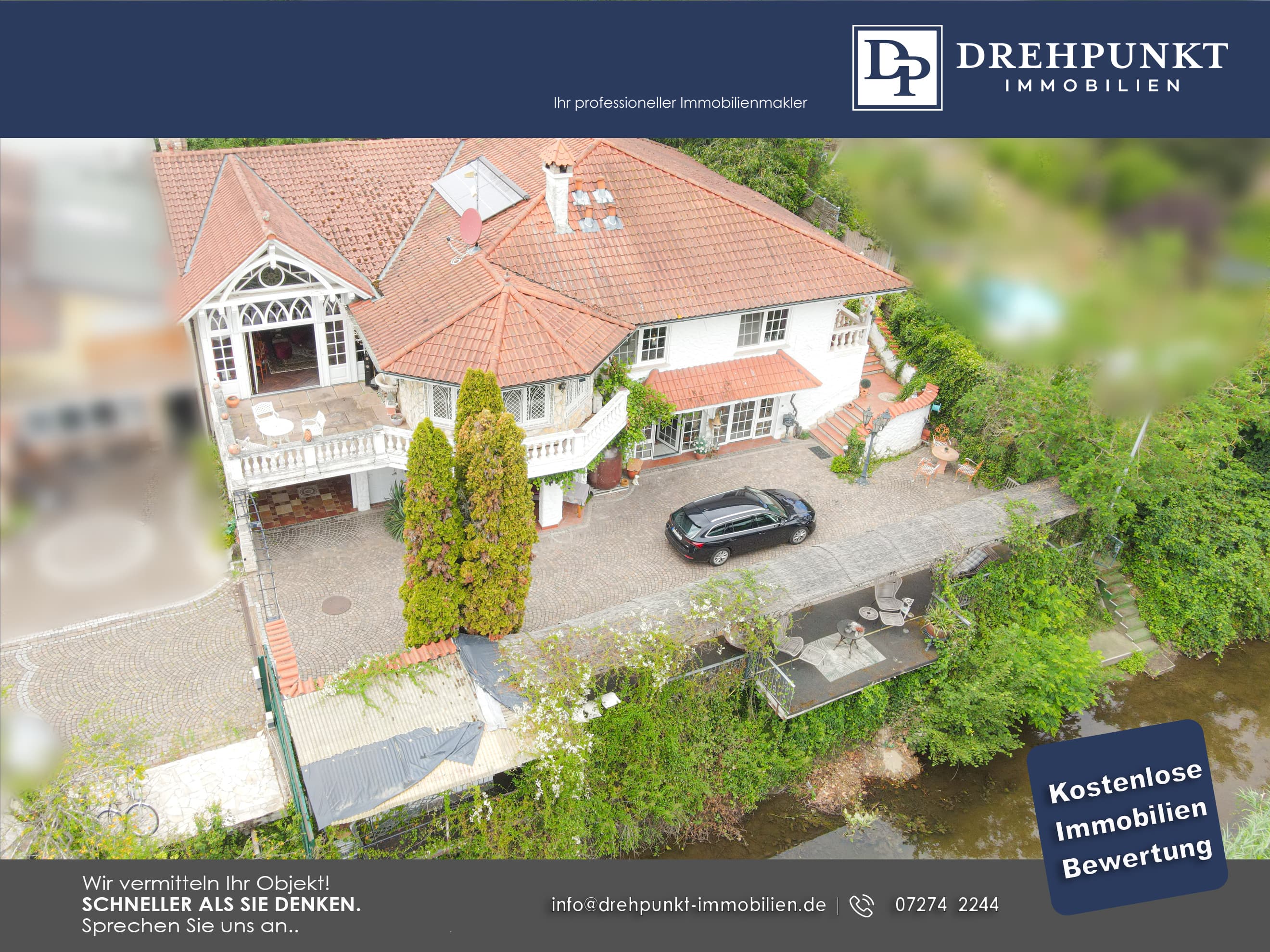 Repräsentatives Anwesen mit mediterranem Luxus – Pool, Veranda, Parkgarten & Flussblick - Thumbnail 13