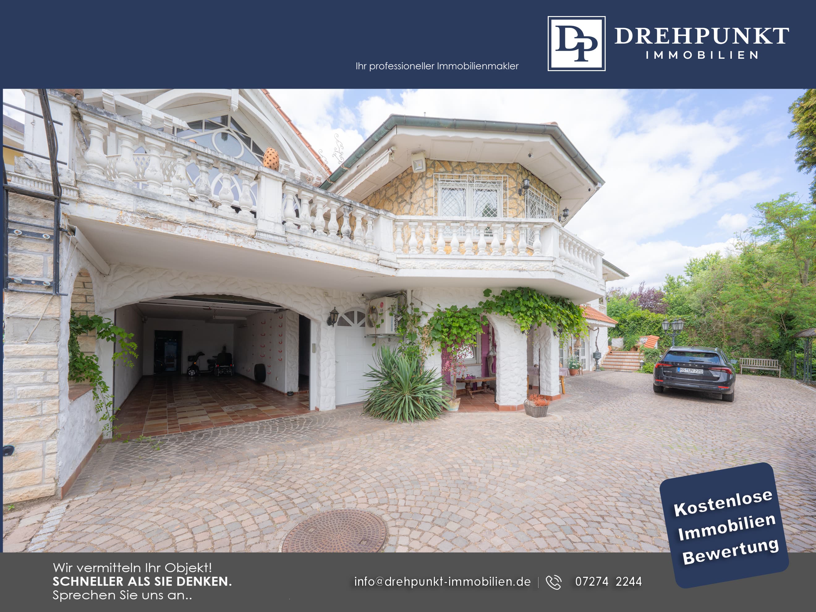 Repräsentatives Anwesen mit mediterranem Luxus – Pool, Veranda, Parkgarten & Flussblick - Thumbnail 3