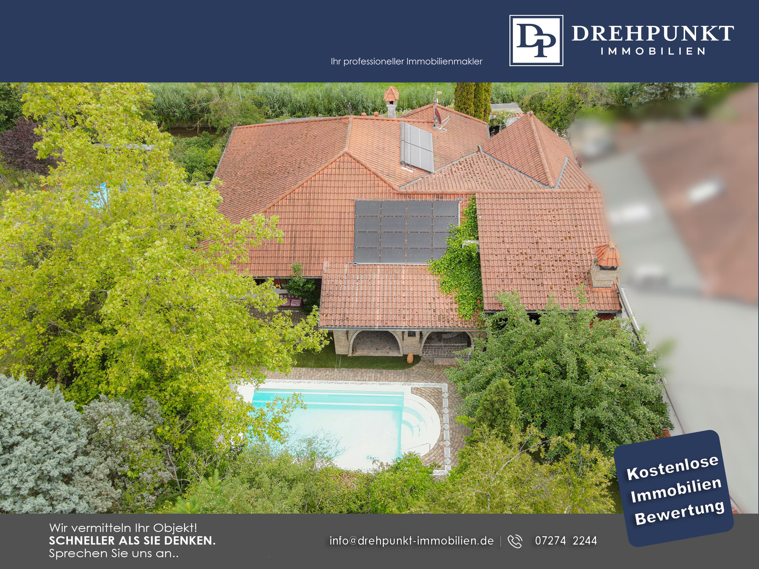 Repräsentatives Anwesen mit mediterranem Luxus – Pool, Veranda, Parkgarten & Flussblick - Thumbnail 5