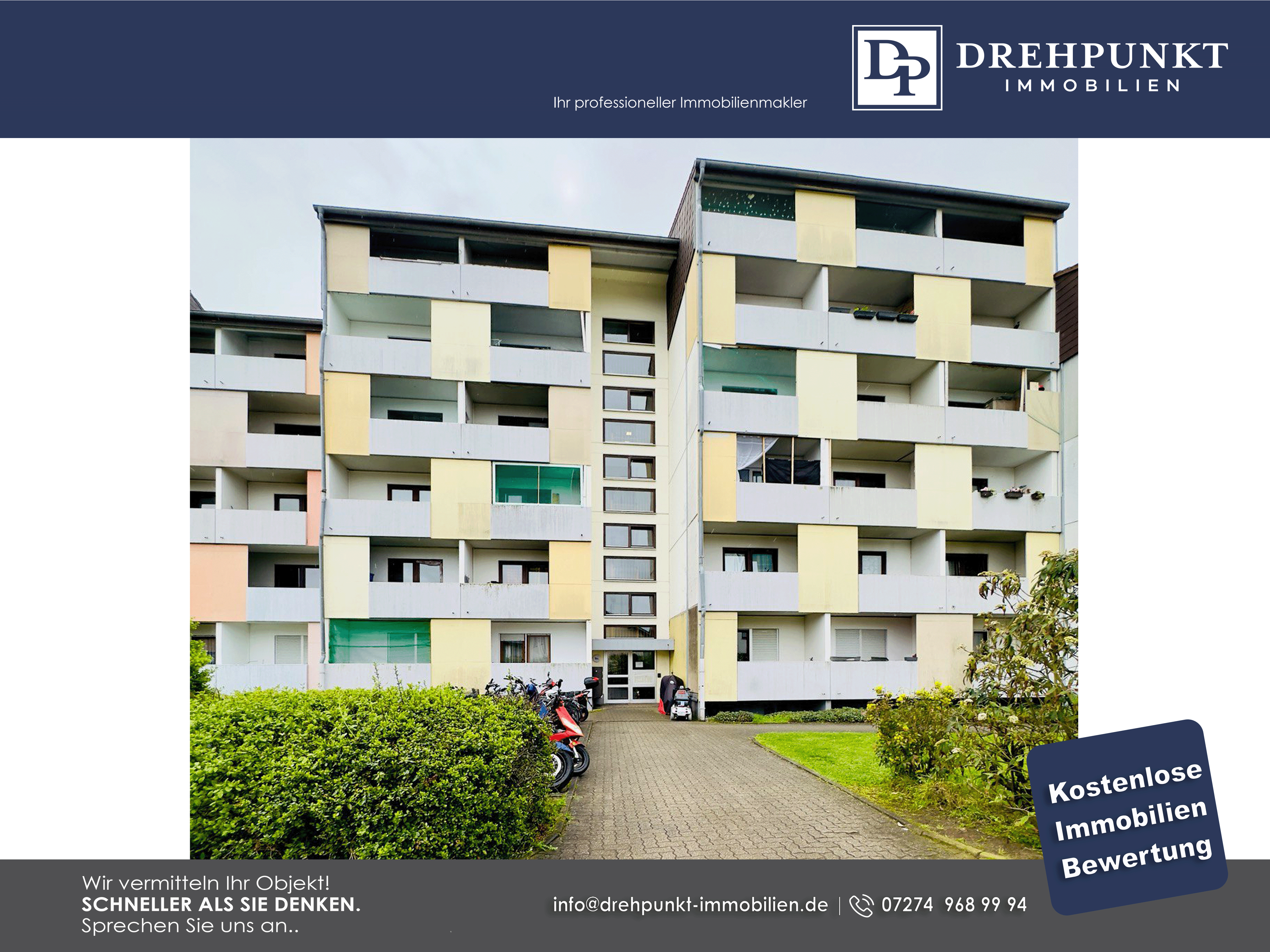 Gemütliche 1 Zimmer-Etagenwohnung mit großzügigem Balkon und Einbauküche