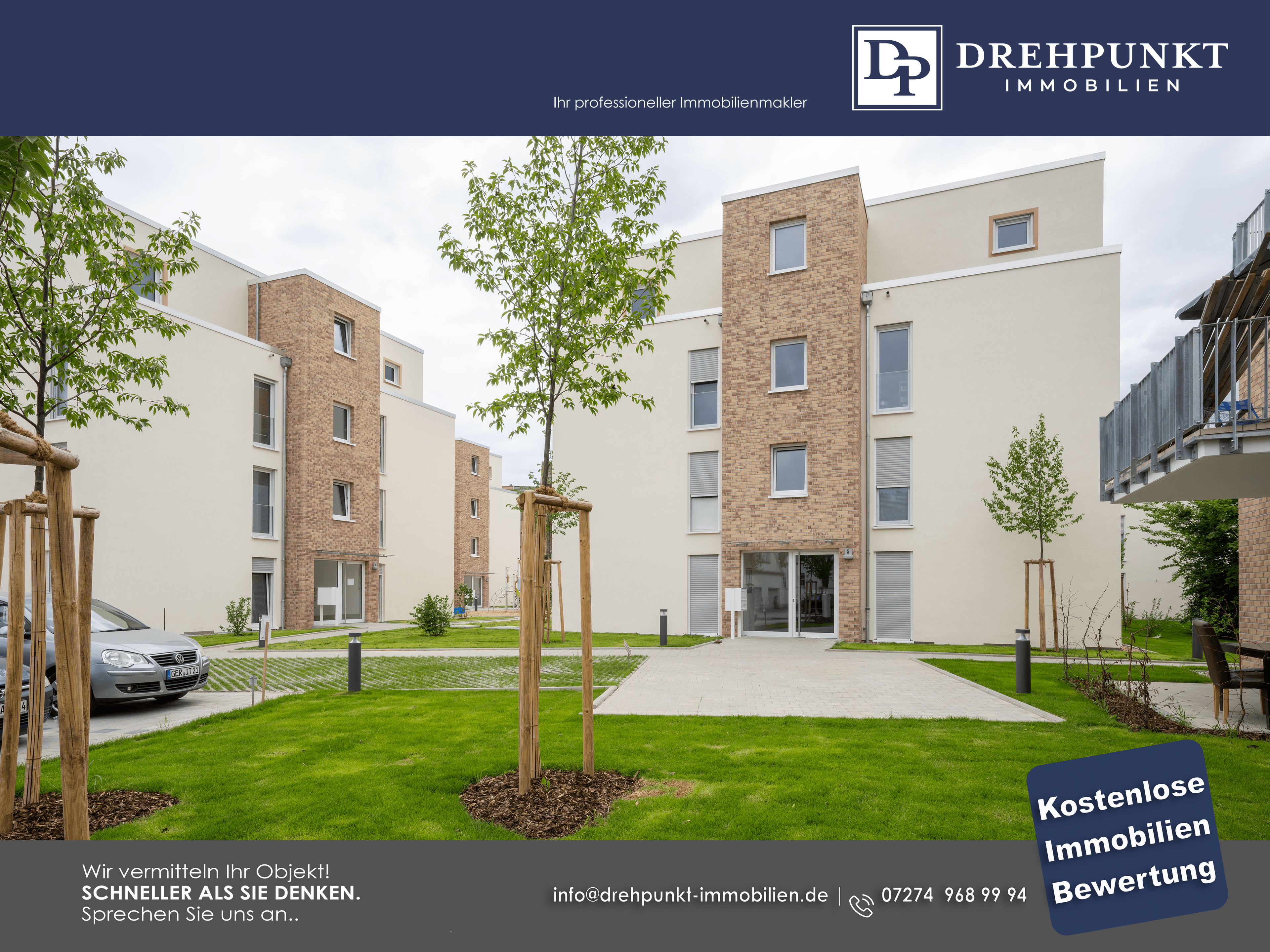 Moderne 2-Zimmer-Wohnung mit Einbauküche, Balkon und TG-Stellplatz in zentraler Lage