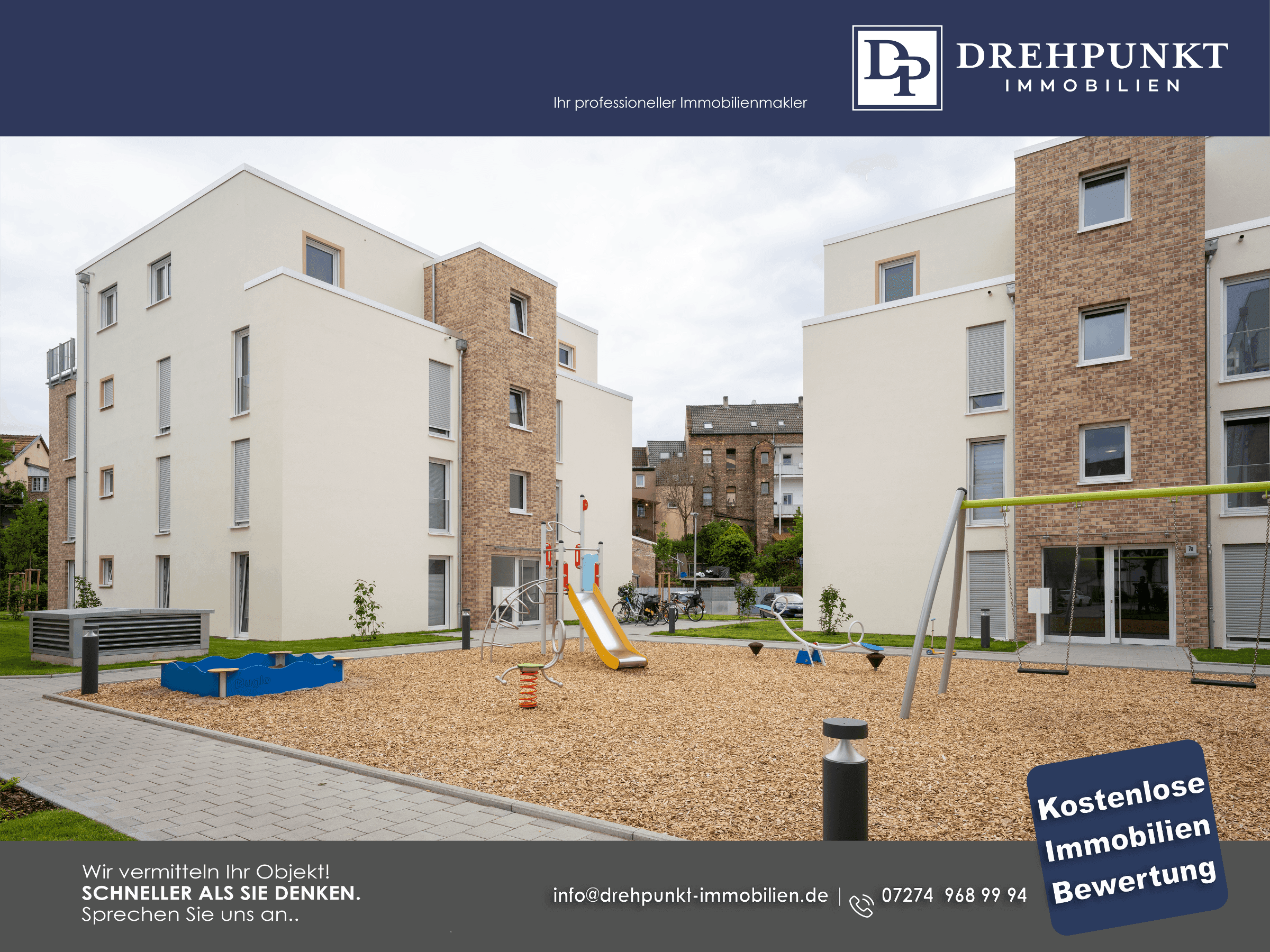 Neuwertige 3-Zimmer-Wohnung mit Balkon, Stellplatz und Einbauküche in zentraler Lage - Bild 1